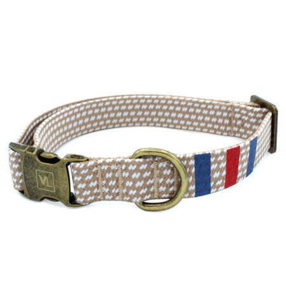 Vibrant Life Premium Pinstripe Dog Collar Blue Extra Small